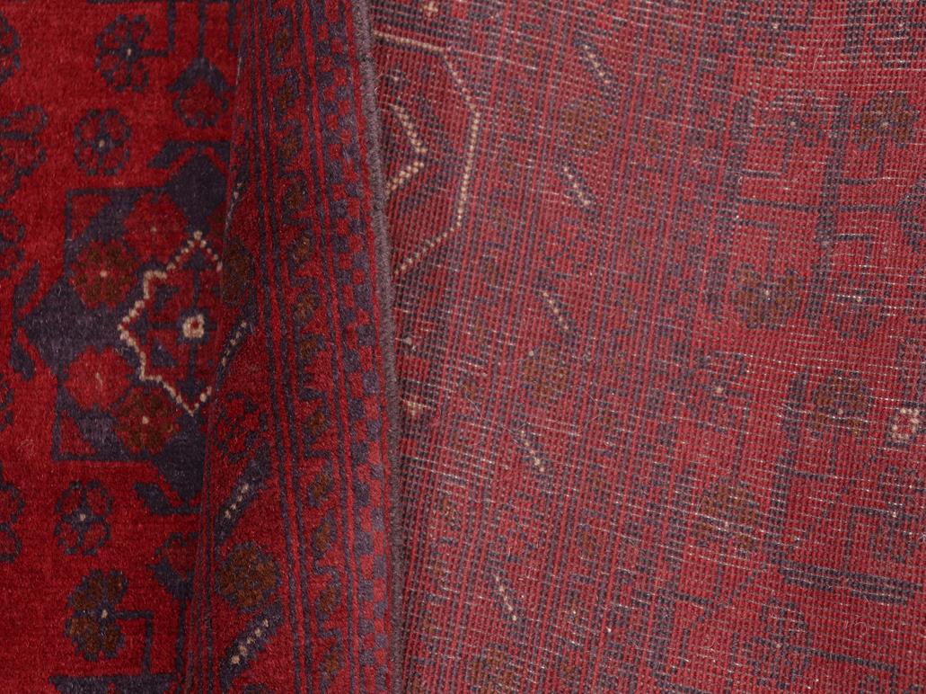 handmade Tribal Biljik Khal Muhammadi Red Blue Hand Knotted RECTANGLE 100% WOOL area rug 5x7
