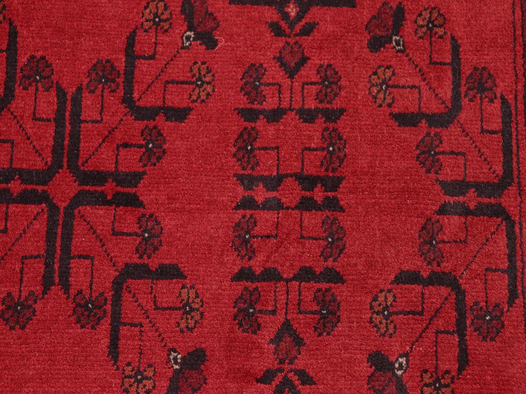 handmade Tribal Biljik Khal Muhammadi Red Black Hand Knotted RECTANGLE 100% WOOL area rug 6x8