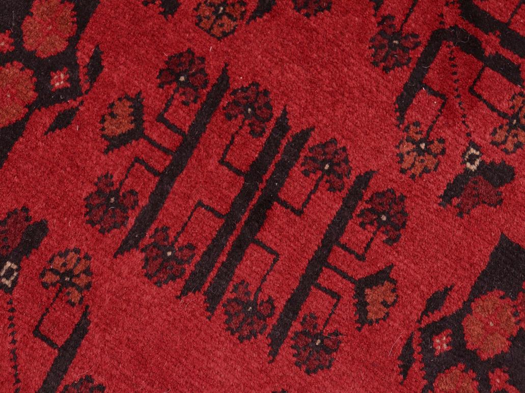 handmade Tribal Biljik Khal Muhammadi Red Black Hand Knotted RECTANGLE 100% WOOL area rug 6x8