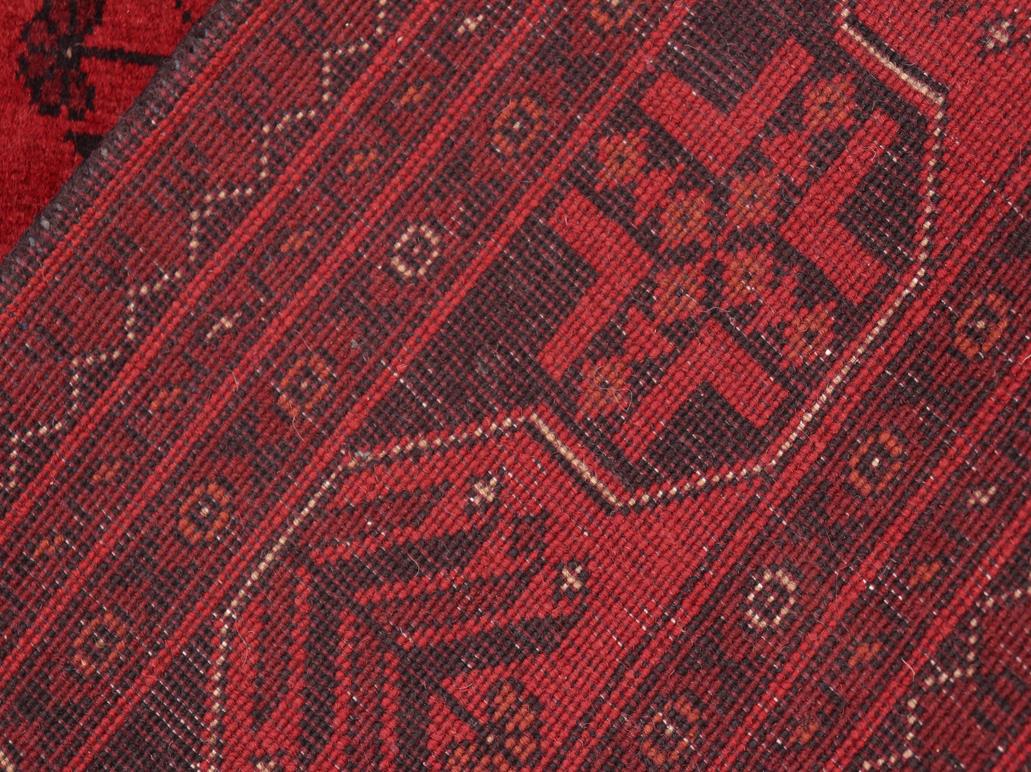 handmade Tribal Biljik Khal Muhammadi Red Black Hand Knotted RECTANGLE 100% WOOL area rug 6x8