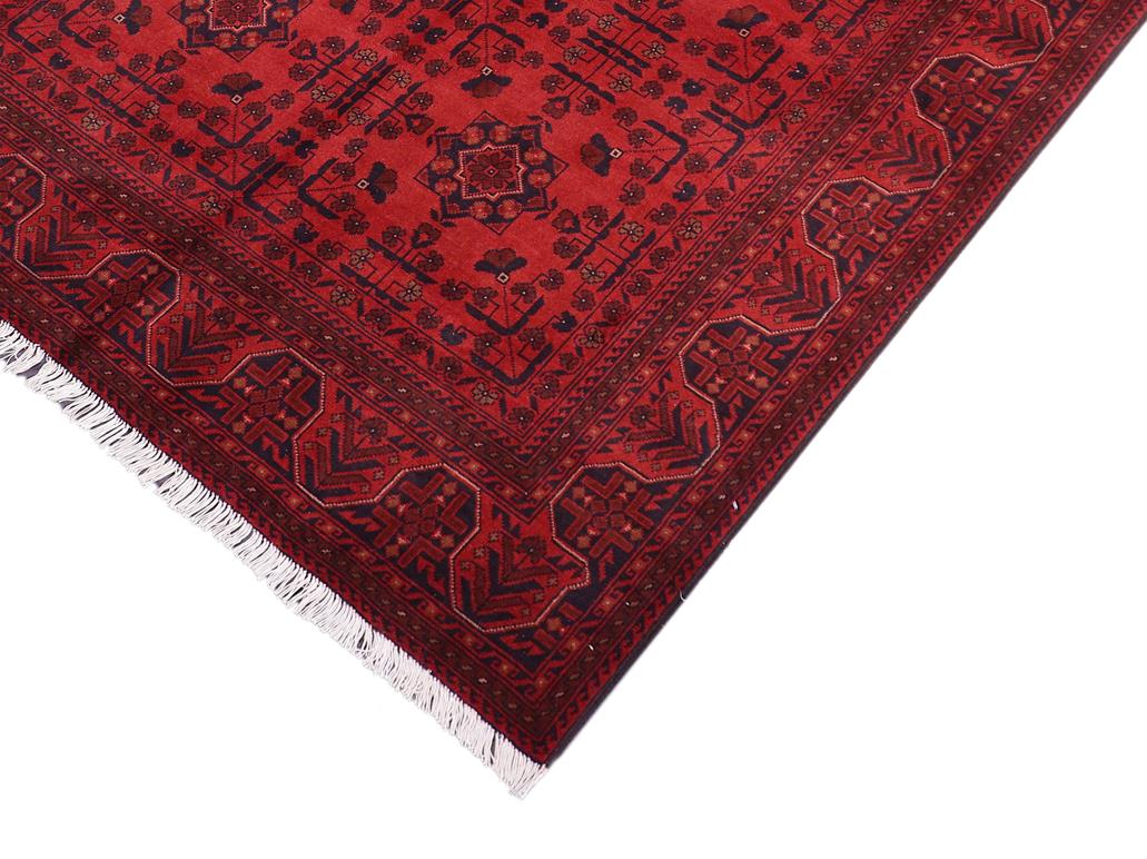handmade Tribal Biljik Khal Muhammadi Red Blue Hand Knotted RECTANGLE 100% WOOL area rug 6x8