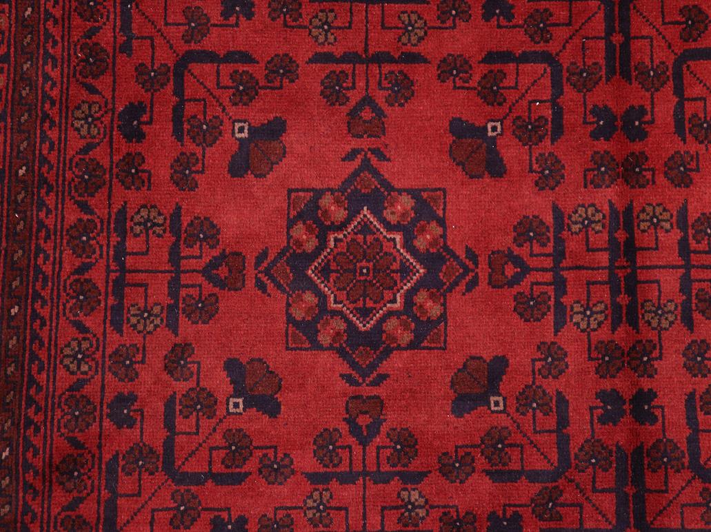 handmade Tribal Biljik Khal Muhammadi Red Blue Hand Knotted RECTANGLE 100% WOOL area rug 6x8
