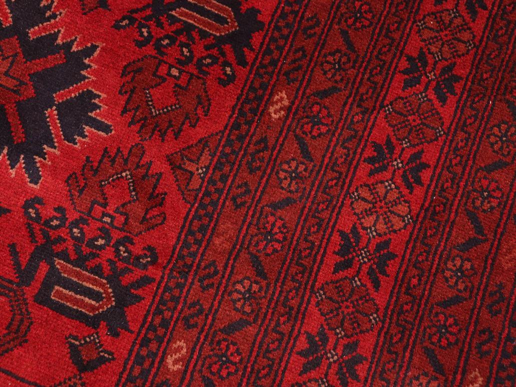 handmade Tribal Biljik Khal Muhammadi Red Blue Hand Knotted RECTANGLE 100% WOOL area rug 6x8