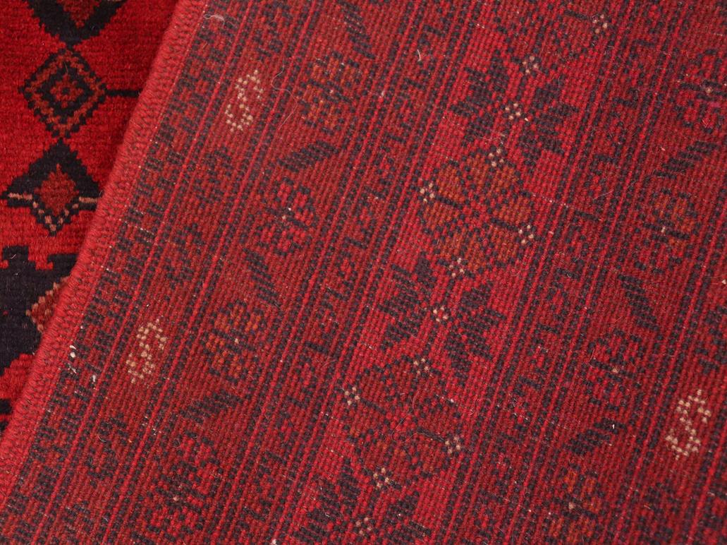 handmade Tribal Biljik Khal Muhammadi Red Blue Hand Knotted RECTANGLE 100% WOOL area rug 6x8