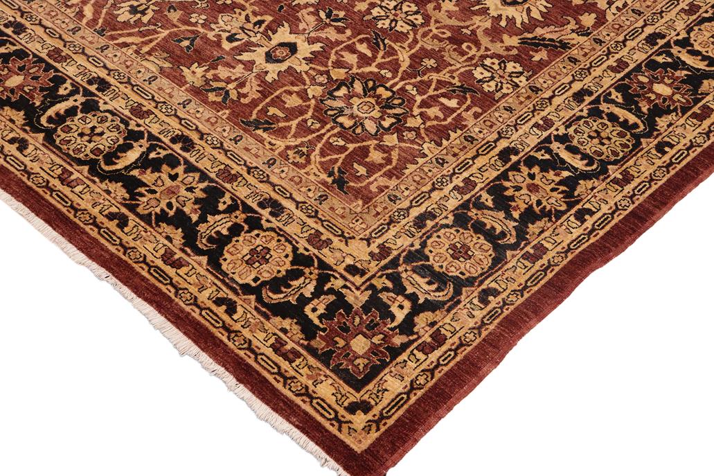 handmade Traditional Kafkaz Chobi Ziegler Brown Blue Hand Knotted RECTANGLE 100% WOOL area rug 10 x 14