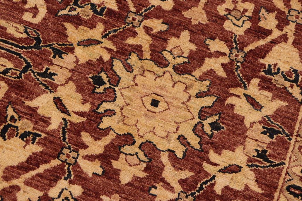 handmade Traditional Kafkaz Chobi Ziegler Brown Blue Hand Knotted RECTANGLE 100% WOOL area rug 10 x 14