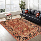 handmade Traditional Kafkaz Chobi Ziegler Rust Blue Hand Knotted RECTANGLE 100% WOOL area rug 10 x 14