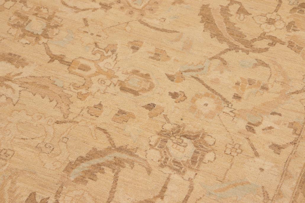 handmade Traditional Kafkaz Chobi Ziegler Tan Beige Hand Knotted RECTANGLE 100% WOOL area rug 10 x 14