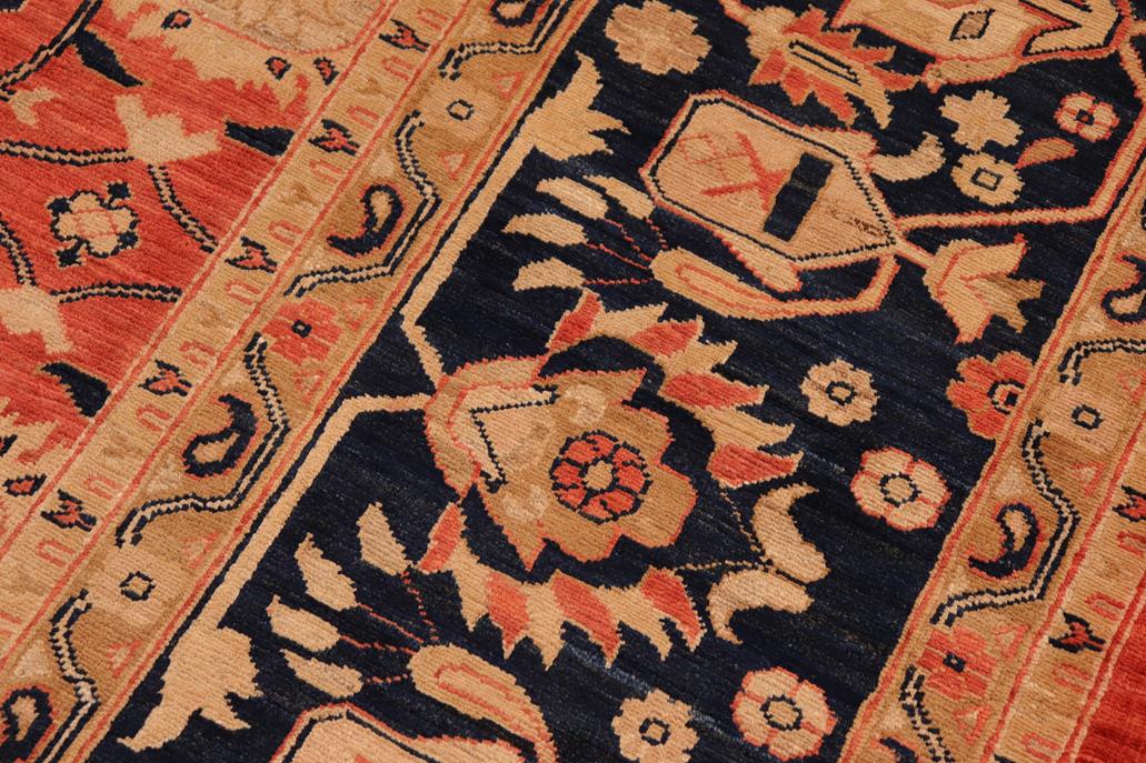 handmade Transitional Kafkaz Chobi Ziegler Red Blue Hand Knotted RECTANGLE 100% WOOL area rug 10 x 13