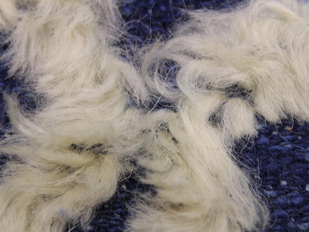 handmade Modern Moroccan Hi Blue Ivory Hand Knotted RECTANGLE 100% WOOL area rug 10x12