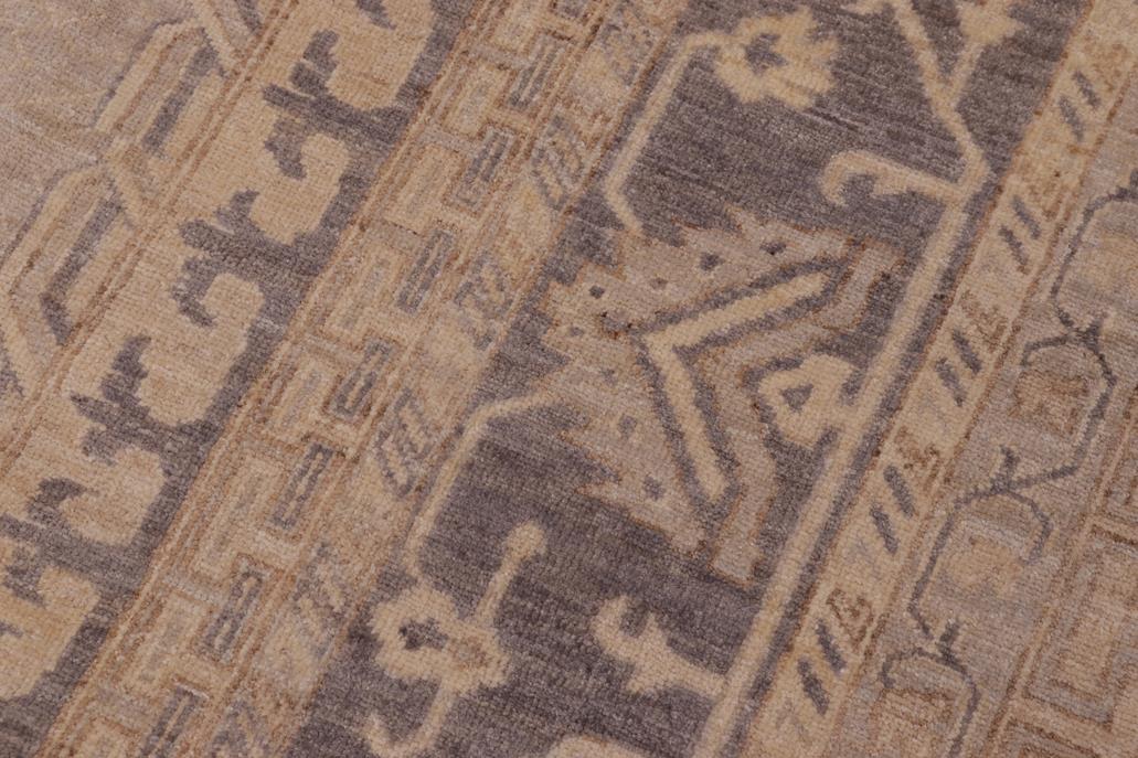 handmade Traditional Kafkaz Chobi Ziegler Lt. Gray Drk. Gray Hand Knotted RECTANGLE 100% WOOL area rug 9 x 12