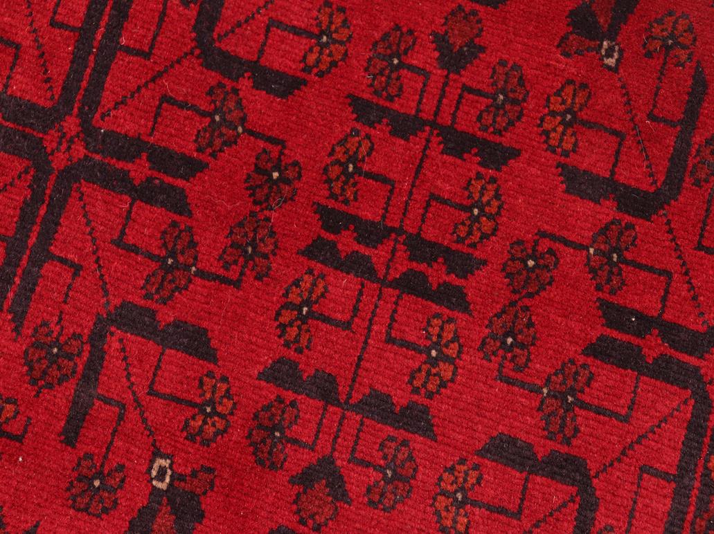 handmade Tribal Biljik Khal Muhammadi Red Black Hand Knotted RECTANGLE 100% WOOL area rug 5x6