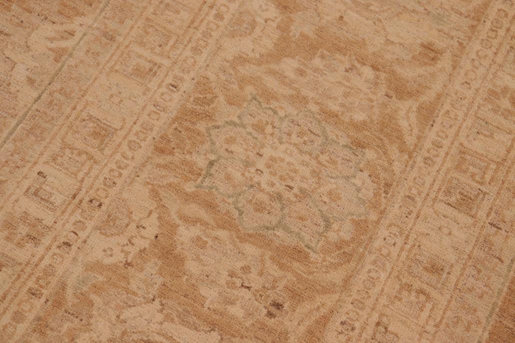 handmade Traditional Kafkaz Chobi Ziegler Brown Beige Hand Knotted RECTANGLE 100% WOOL area rug 10 x 14