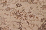 handmade Traditional Kafkaz Chobi Ziegler Ivory Tan Hand Knotted RECTANGLE 100% WOOL area rug 10 x 14