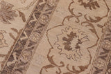 handmade Traditional Kafkaz Chobi Ziegler Ivory Tan Hand Knotted RECTANGLE 100% WOOL area rug 10 x 14