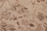 handmade Traditional Kafkaz Chobi Ziegler Ivory Tan Hand Knotted RECTANGLE 100% WOOL area rug 10 x 14
