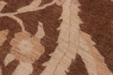 handmade Traditional Kafkaz Chobi Ziegler Dark Brwon Tan Hand Knotted RECTANGLE 100% WOOL area rug 10 x 15