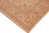 handmade Traditional Kafkaz Chobi Ziegler Beige Brown Hand Knotted RECTANGLE 100% WOOL area rug 10 x 14