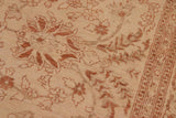 handmade Traditional Kafkaz Chobi Ziegler Beige Brown Hand Knotted RECTANGLE 100% WOOL area rug 10 x 14