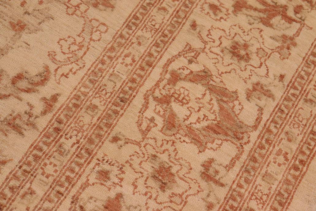 handmade Traditional Kafkaz Chobi Ziegler Beige Brown Hand Knotted RECTANGLE 100% WOOL area rug 10 x 14