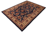 handmade Traditional Kafkaz Chobi Ziegler Blue Tan Hand Knotted RECTANGLE 100% WOOL area rug 10 x 14