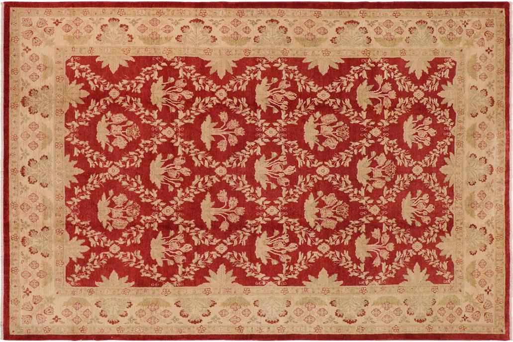 handmade Transitional Victoria Red Beige Hand Knotted RECTANGLE 100% WOOL area rug 10 x 14