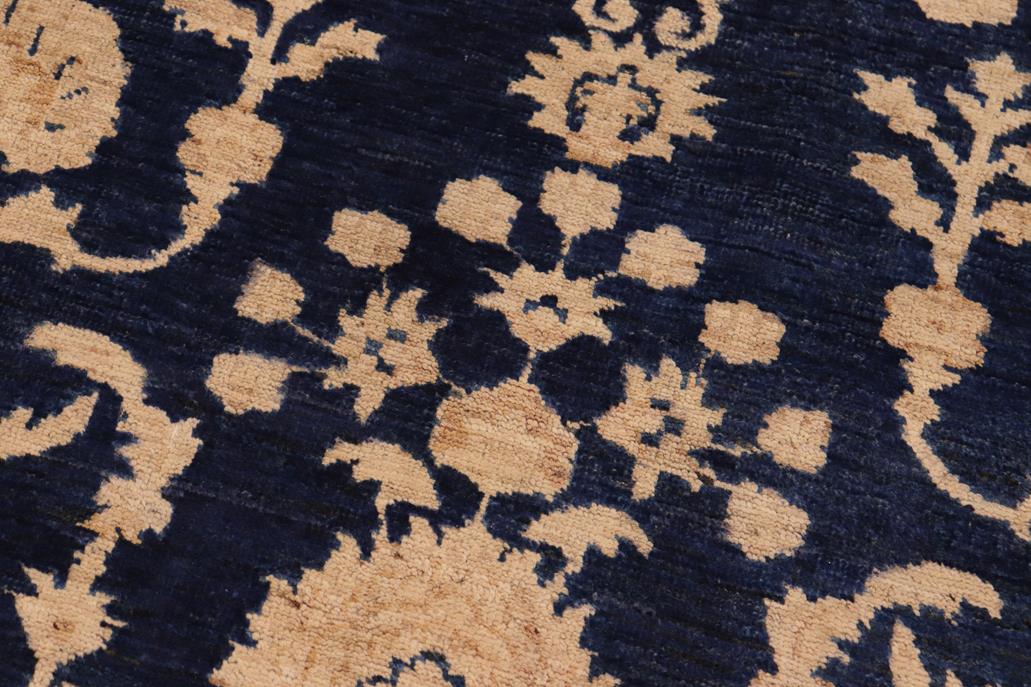 handmade Traditional Kafkaz Chobi Ziegler Blue Brown Hand Knotted RECTANGLE 100% WOOL area rug 10 x 15