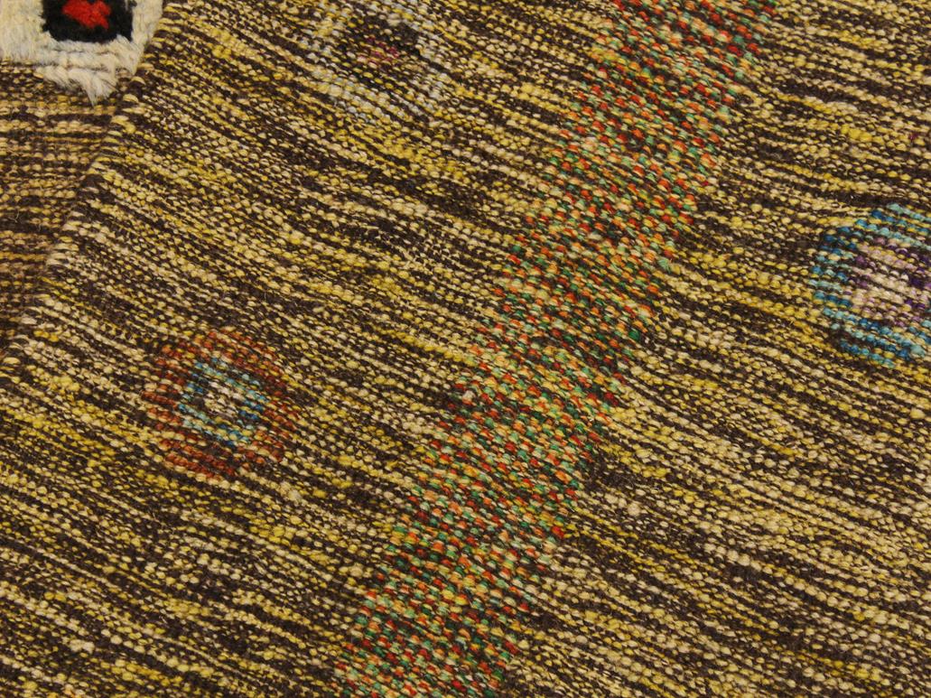 handmade Modern Moroccan Hi Brown Gold Hand-Woven RECTANGLE 100% WOOL area rug 8x10