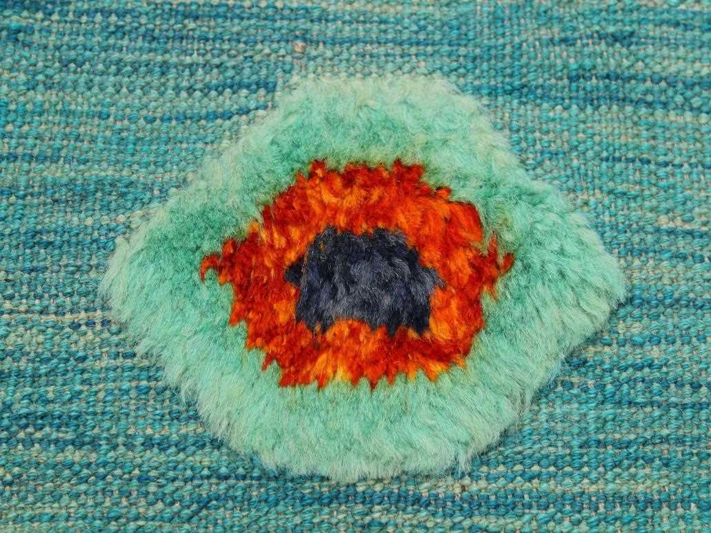 handmade Modern Moroccan Hi Green Blue Hand-Woven RECTANGLE 100% WOOL area rug 10x13