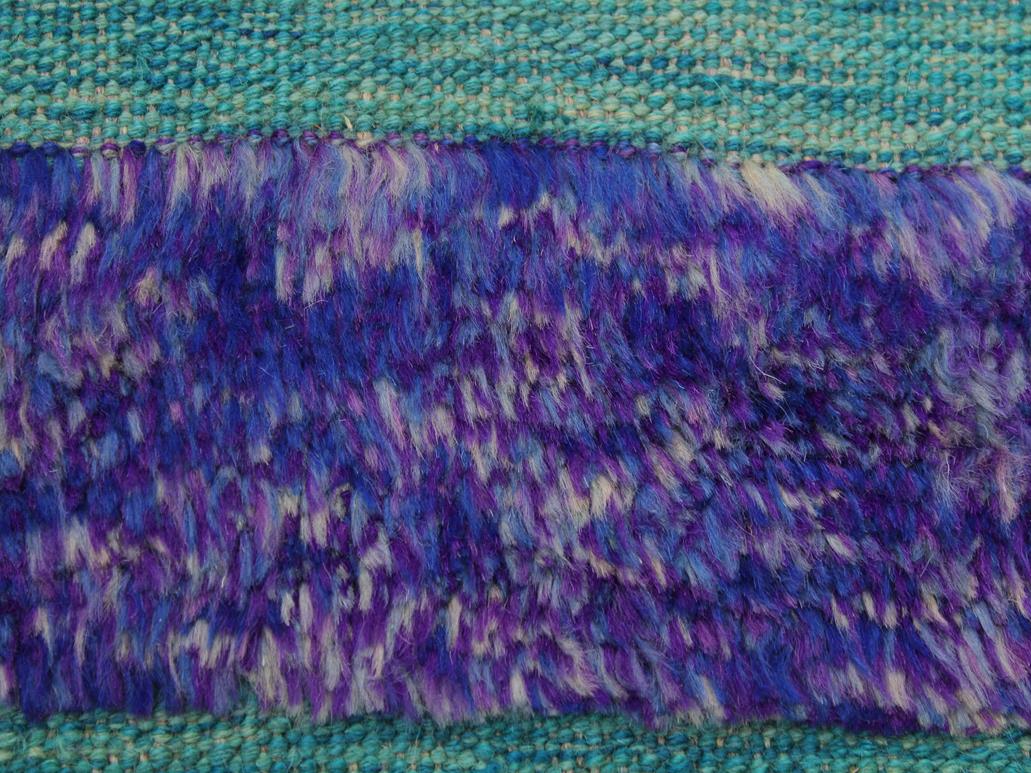 handmade Modern Moroccan Hi Green Blue Hand-Woven RECTANGLE 100% WOOL area rug 10x13