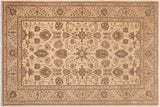Boho Chic Ziegler Roxanne Beige Tan Hand-Knotted Wool Rug - 10'2'' x 14'1''