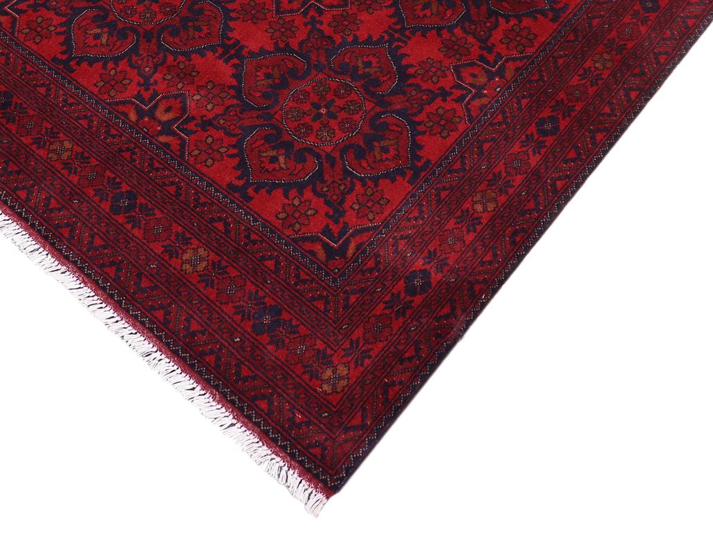 handmade Tribal Biljik Khal Muhammadi Red Blue Hand Knotted RECTANGLE 100% WOOL area rug 5x7