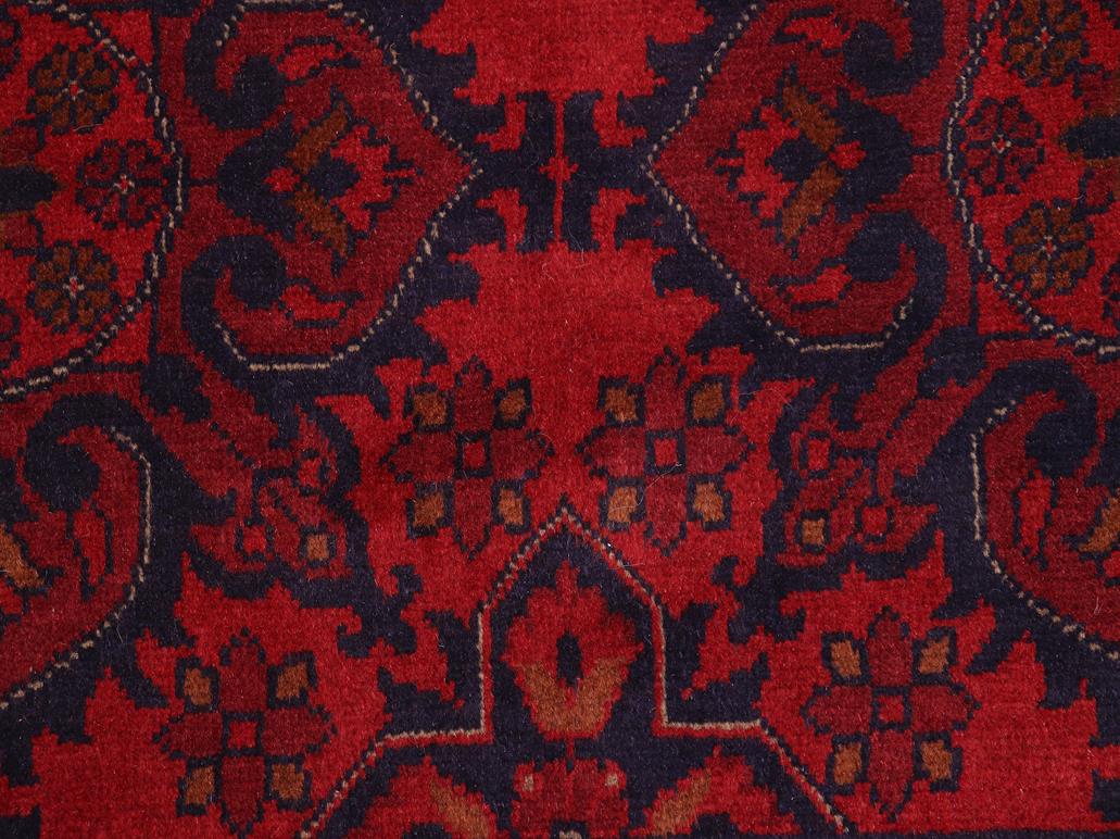 handmade Tribal Biljik Khal Muhammadi Red Blue Hand Knotted RECTANGLE 100% WOOL area rug 5x7