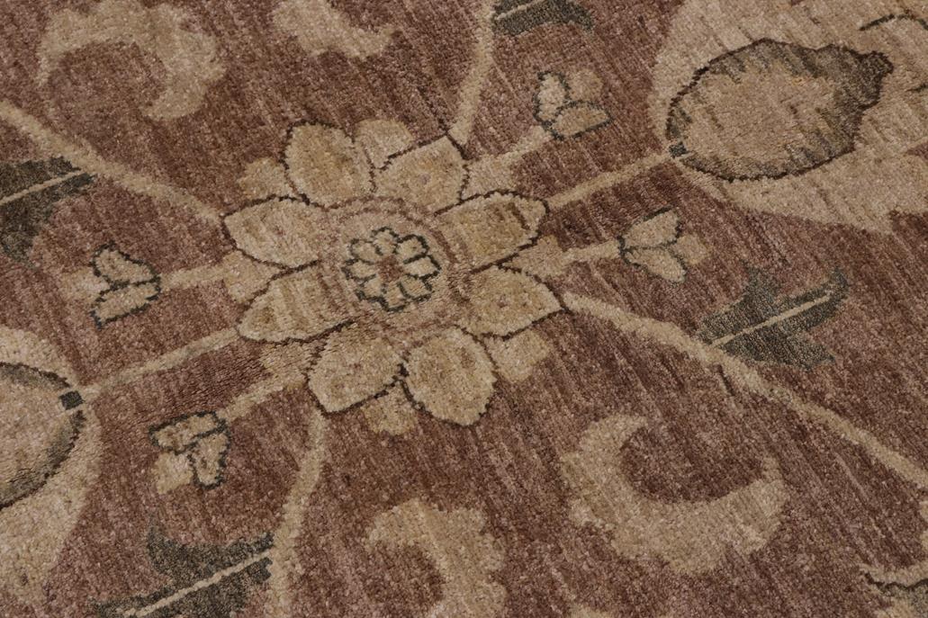 handmade Traditional Kafkaz Chobi Ziegler Lt. Brown Tan Hand Knotted RECTANGLE 100% WOOL area rug 10 x 13