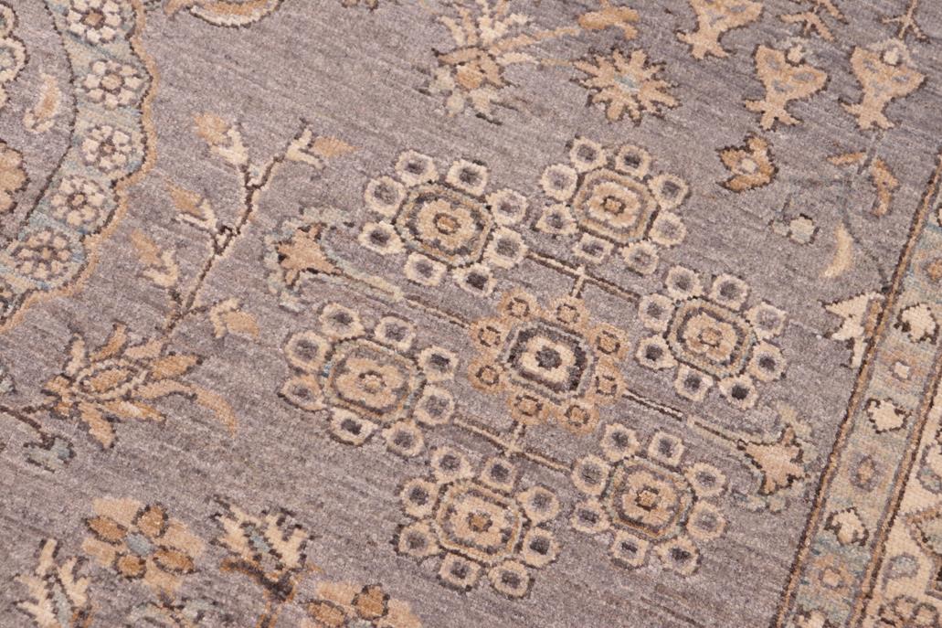 handmade Traditional Kafkaz Chobi Ziegler Gray Beige Hand Knotted RECTANGLE 100% WOOL area rug 6 x 9