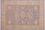 handmade Traditional Kafkaz Chobi Ziegler Gray Beige Hand Knotted RECTANGLE 100% WOOL area rug 6 x 9