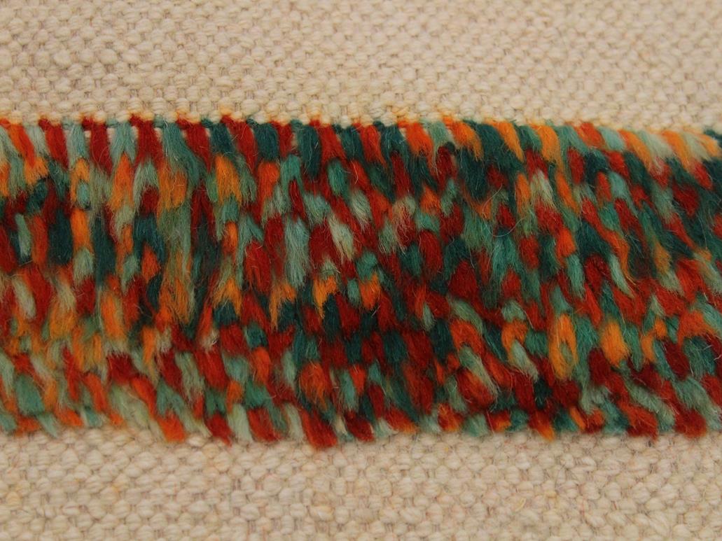 handmade Modern Moroccan Hi Ivory Rust Hand Knotted RECTANGLE 100% WOOL area rug 8x11