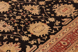handmade Traditional Kafkaz Chobi Ziegler Black Red Hand Knotted RECTANGLE 100% WOOL area rug 10 x 14