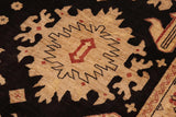 handmade Traditional Kafkaz Chobi Ziegler Black Red Hand Knotted RECTANGLE 100% WOOL area rug 10 x 14