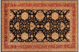 handmade Traditional Kafkaz Chobi Ziegler Black Red Hand Knotted RECTANGLE 100% WOOL area rug 10 x 14