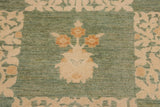 handmade Transitional Kafkaz Chobi Ziegler Green Beige Hand Knotted RECTANGLE 100% WOOL area rug 10 x 13