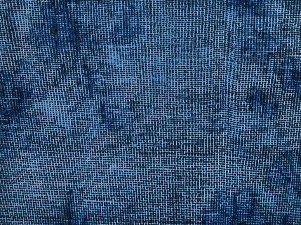 handmade Vintage Blue Black Hand Knotted RECTANGLE 100% WOOL area rug 10x13