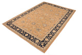 handmade Traditional Kafkaz Chobi Ziegler Brown Blue Hand Knotted RECTANGLE 100% WOOL area rug 10 x 14