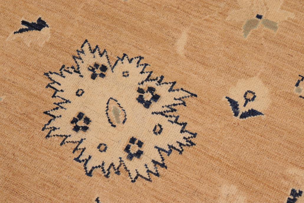 handmade Traditional Kafkaz Chobi Ziegler Brown Blue Hand Knotted RECTANGLE 100% WOOL area rug 10 x 14