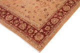 handmade Traditional Kafkaz Chobi Ziegler Gold Red Hand Knotted RECTANGLE 100% WOOL area rug 10 x 15