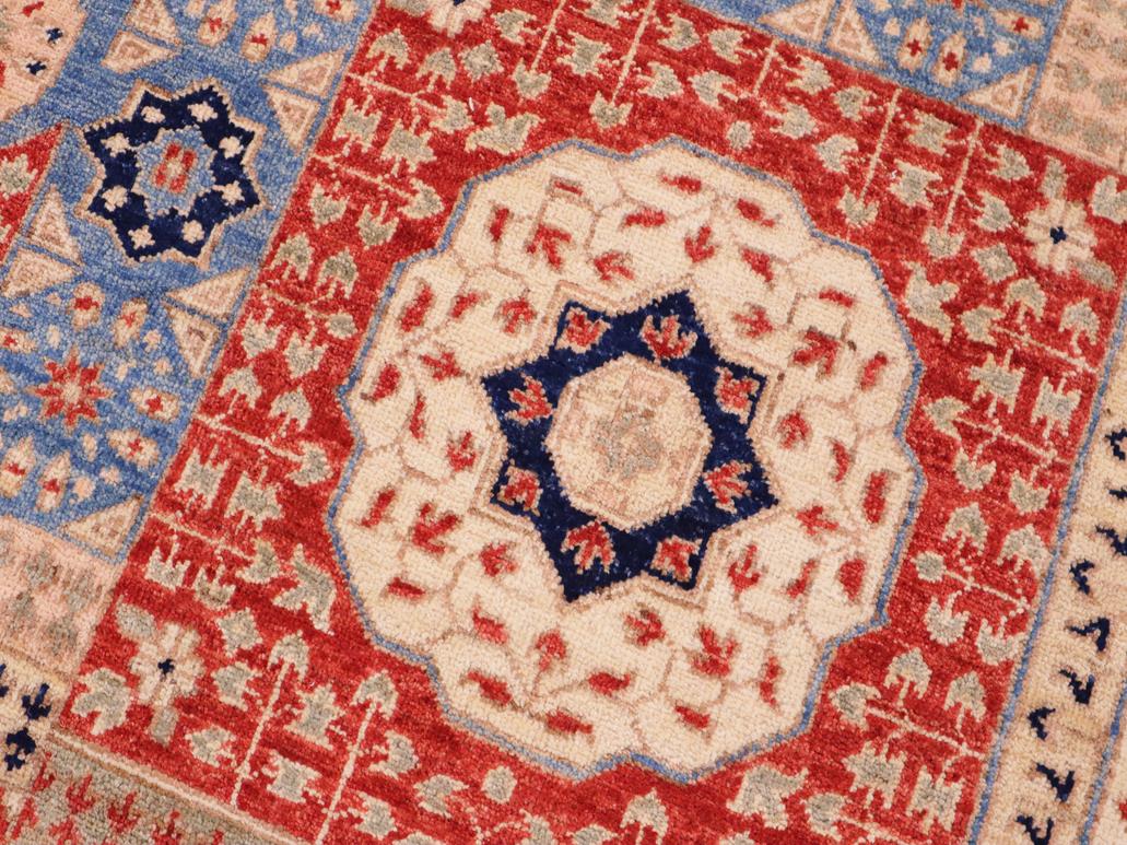 handmade Geometric Mamluk Beige Blue Hand Knotted RECTANGLE 100% WOOL area rug 9x12