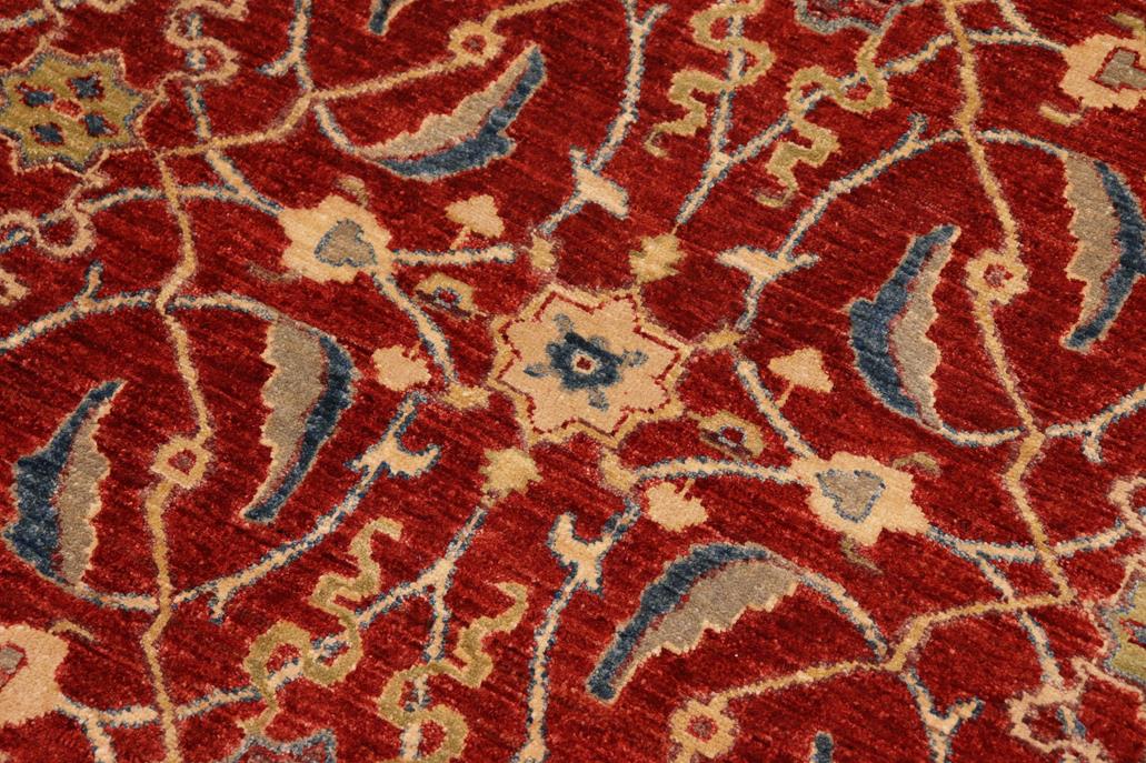 handmade Transitional Kafkaz Chobi Ziegler Red Blue Hand Knotted RECTANGLE 100% WOOL area rug 10 x 14