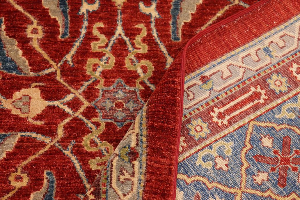handmade Transitional Kafkaz Chobi Ziegler Red Blue Hand Knotted RECTANGLE 100% WOOL area rug 10 x 14