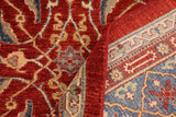 handmade Transitional Kafkaz Chobi Ziegler Red Blue Hand Knotted RECTANGLE 100% WOOL area rug 10 x 14