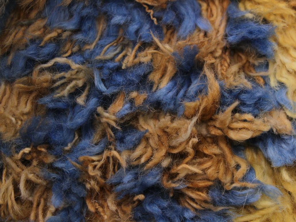 handmade Modern Moroccan Ivory Blue Hand Knotted RECTANGLE 100% WOOL area rug 5x7